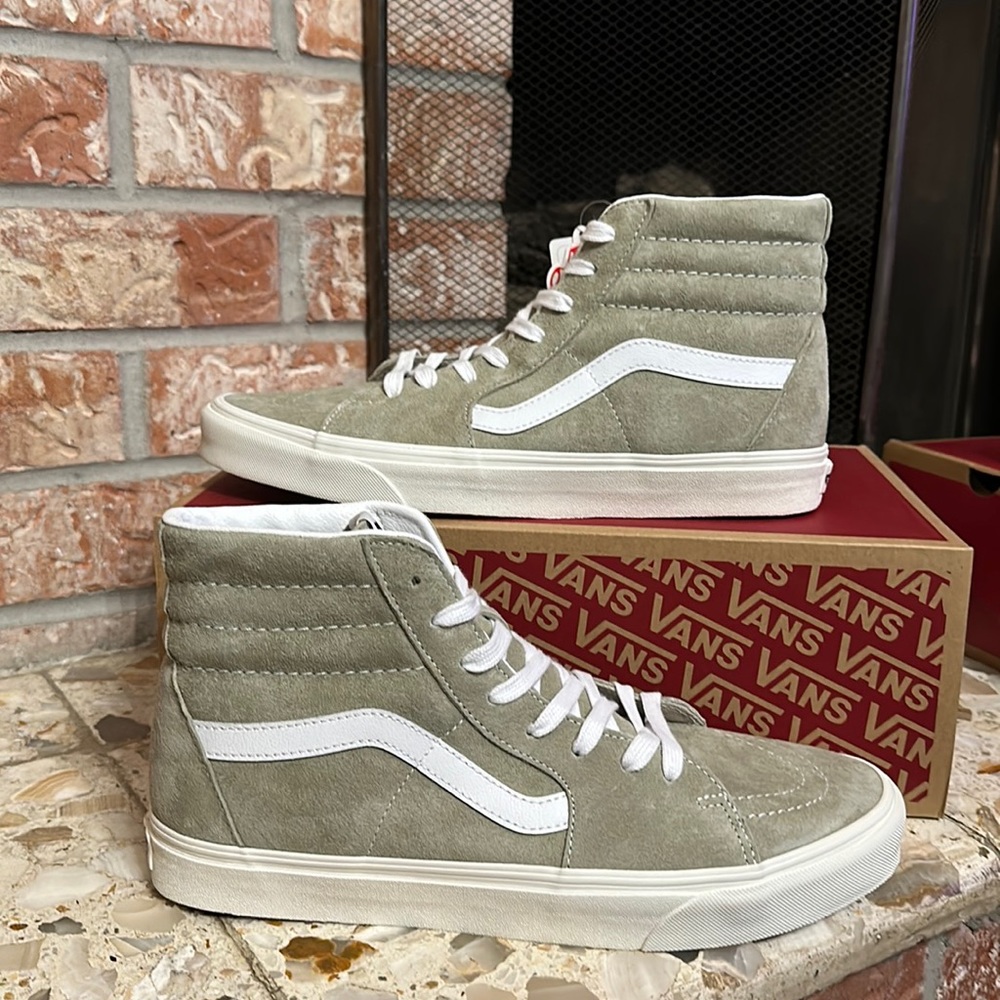 Vans Sk8 hi pig suede moss gray